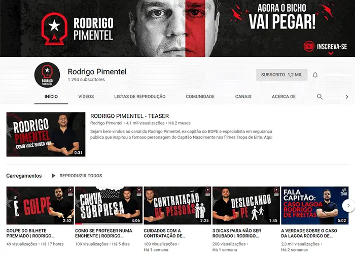 Novo Canal Youtube de Rodrigo Pimentel Oficial